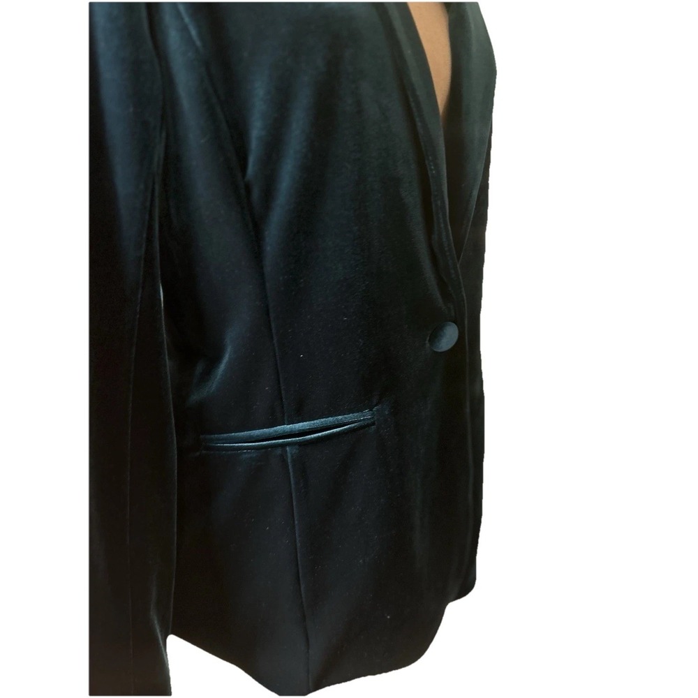 TAHARI Jewel Tone Velvet Blazer Jacket Whimsigoth Dark Romantic Victorian Large - Picture 5 of 9